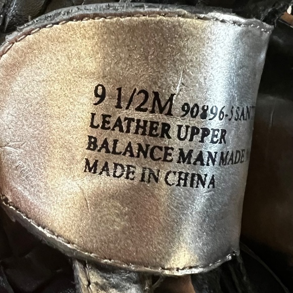 Cork & Black Leather Platform Sandals Strappy Heels Unity by Carlos Santana 9.5 - Picture 11 of 14